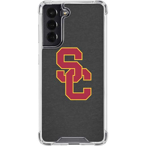 University of Southern California USC Dark Grey Logo Galaxy S22 Clear Case