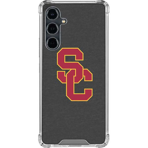 University of Southern California USC Dark Grey Logo Galaxy S23 FE Clear Case