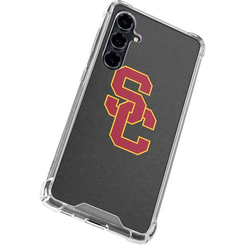 University of Southern California USC Dark Grey Logo Galaxy S23 FE Clear Case