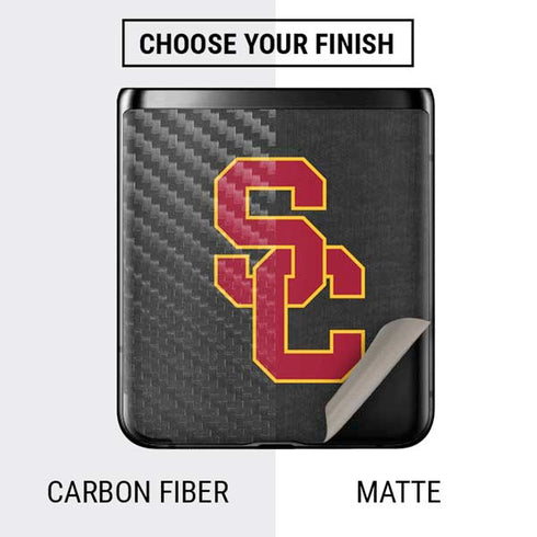 University of Southern California USC Dark Grey Logo Galaxy Z Flip Skin