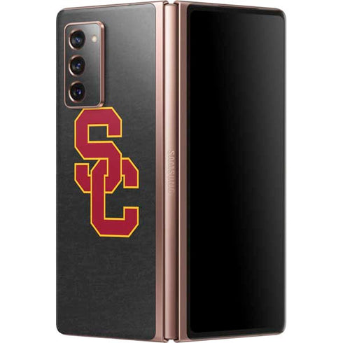 University of Southern California USC Dark Grey Logo Galaxy Z Fold2 5G Skin
