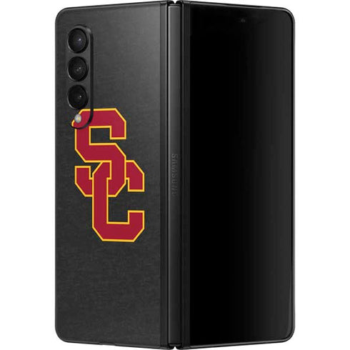University of Southern California USC Dark Grey Logo Galaxy Z Fold3 5G Skin