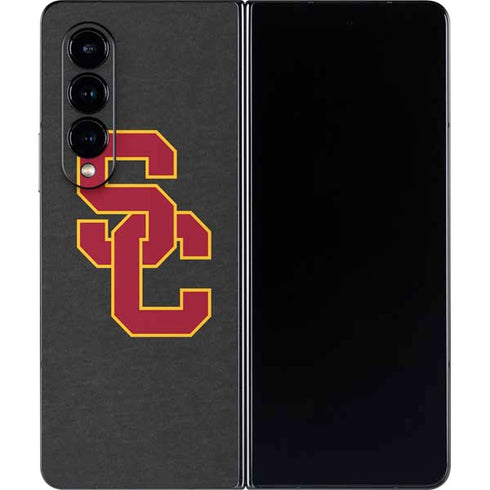 University of Southern California USC Dark Grey Logo Galaxy Z Fold4 5G Skin