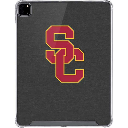 University of Southern California USC Dark Grey Logo iPad Pro 12.9in (2020) Clear Case