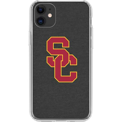 University of Southern California USC Dark Grey Logo iPhone 11 Clear Case