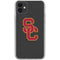 University of Southern California USC Dark Grey Logo iPhone 11 Clear Case
