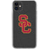 University of Southern California USC Dark Grey Logo iPhone 11 Clear Case