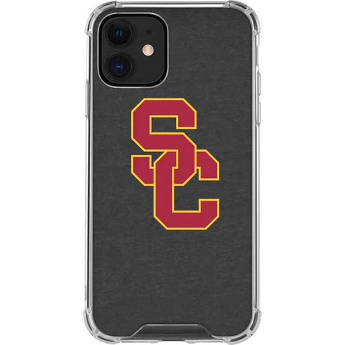 University of Southern California USC Dark Grey Logo iPhone 12 Mini Clear Case