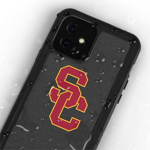 University of Southern California USC Dark Grey Logo iPhone 12 Mini Waterproof Case