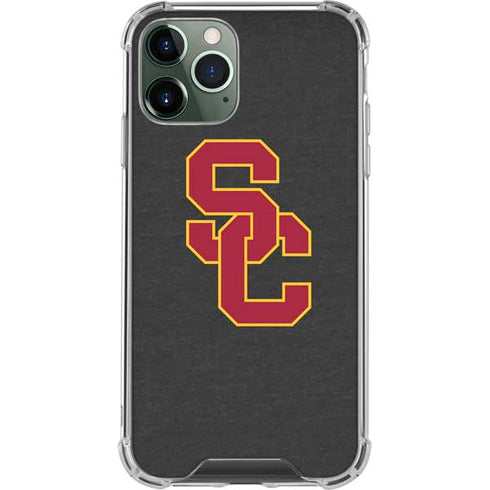 University of Southern California USC Dark Grey Logo iPhone 12 Pro Clear Case