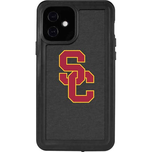 University of Southern California USC Dark Grey Logo iPhone 12 Waterproof Case