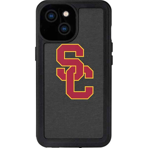 University of Southern California USC Dark Grey Logo iPhone 13 Mini Waterproof Case