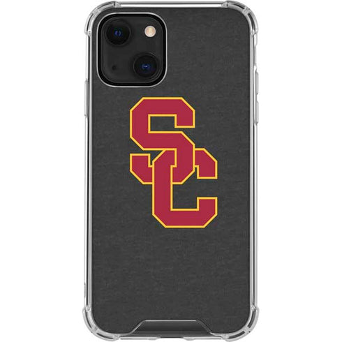 University of Southern California USC Dark Grey Logo iPhone 14 Plus Clear Case