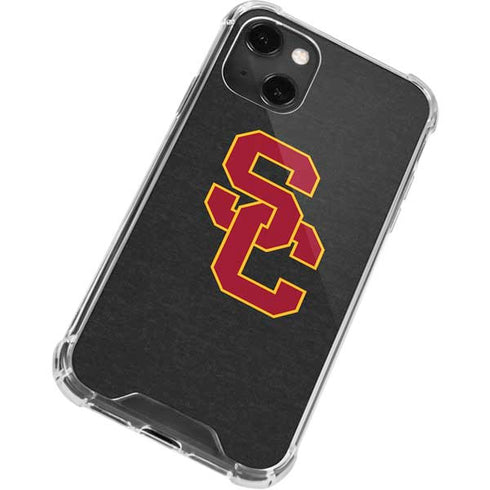 University of Southern California USC Dark Grey Logo iPhone 14 Plus Clear Case