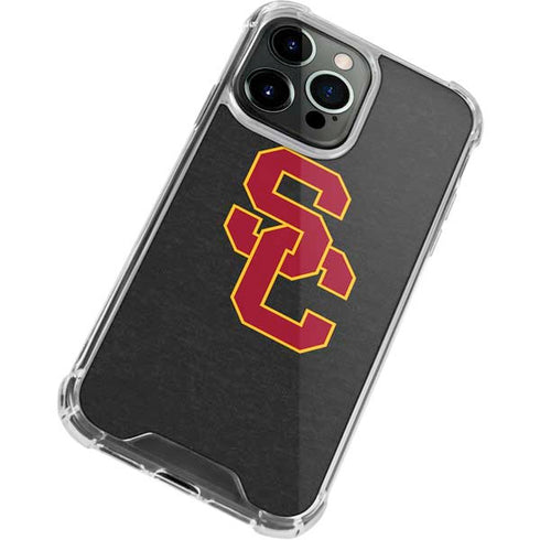 University of Southern California USC Dark Grey Logo iPhone 15 Pro Clear Case