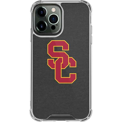University of Southern California USC Dark Grey Logo iPhone 14 Pro Max Clear Case