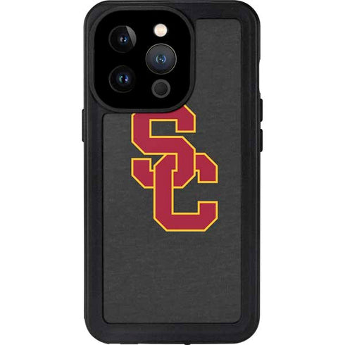University of Southern California USC Dark Grey Logo iPhone 14 Pro Waterproof Case