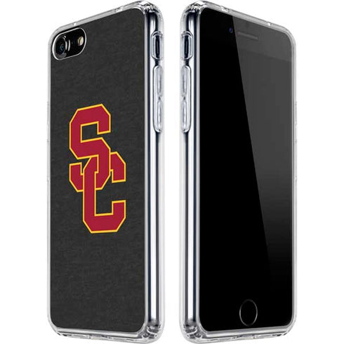 University of Southern California USC Dark Grey Logo iPhone SE (2nd & 3rd Gen) Clear Case