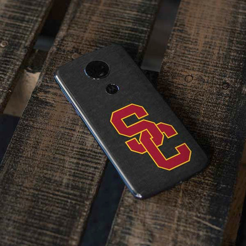 University of Southern California USC Dark Grey Logo Moto E5 Plus Skin