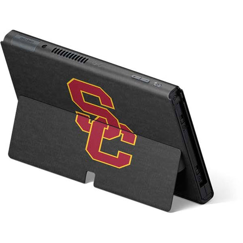 University of Southern California USC Dark Grey Logo Nintendo Switch OLED (2021) Skin