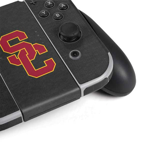University of Southern California USC Dark Grey Logo Nintendo Switch OLED (2021) Skin