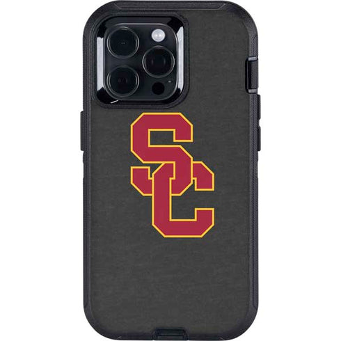 University of Southern California USC Dark Grey Logo Otterbox Defender iPhone Skin