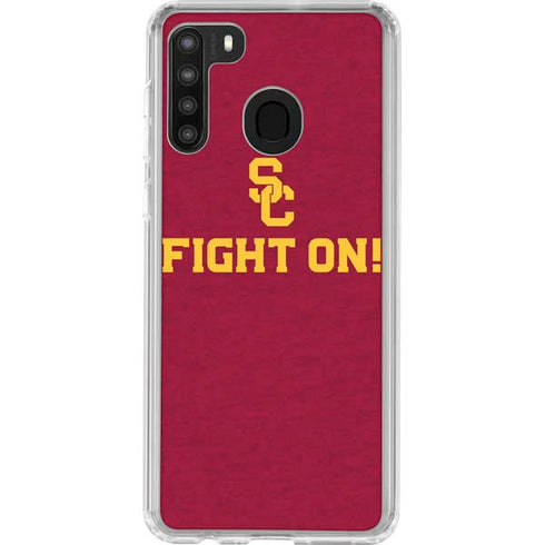 University of Southern California USC Fight On Galaxy A21 Clear Case