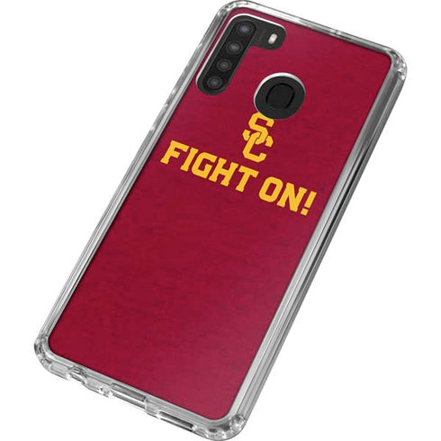 University of Southern California USC Fight On Galaxy A21 Clear Case