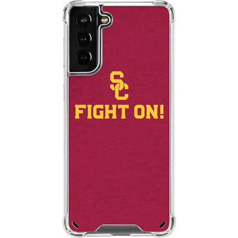 University of Southern California USC Fight On Galaxy S21 Plus 5G Clear Case