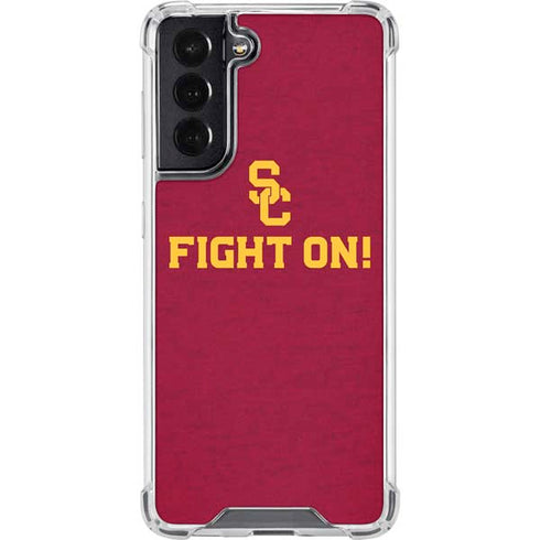 University of Southern California USC Fight On Galaxy S22 Clear Case