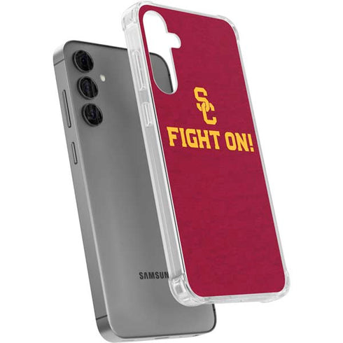 University of Southern California USC Fight On Galaxy S24 Plus Clear Case