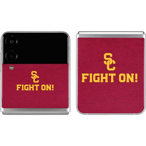 University of Southern California USC Fight On Galaxy Z Flip4 5G Skin
