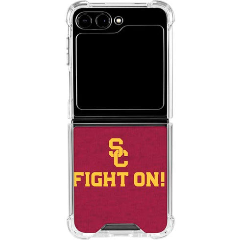 University of Southern California USC Fight On Galaxy Z Flip5 5G Clear Case