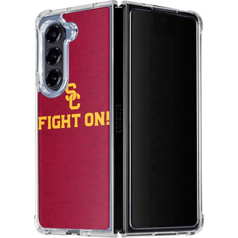 University of Southern California USC Fight On Galaxy Z Fold5 5G Clear Case