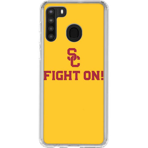 University of Southern California USC Fight On Gold Galaxy A21 Clear Case
