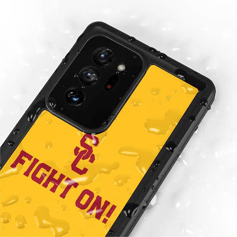 University of Southern California USC Fight On Gold Galaxy Note20 Ultra 5G Waterproof Case