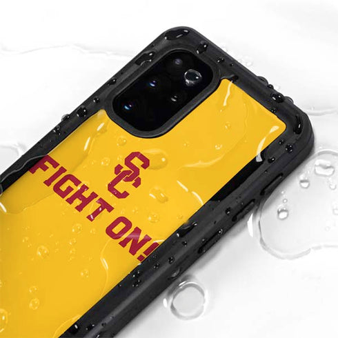University of Southern California USC Fight On Gold Galaxy S20 Plus Waterproof Case