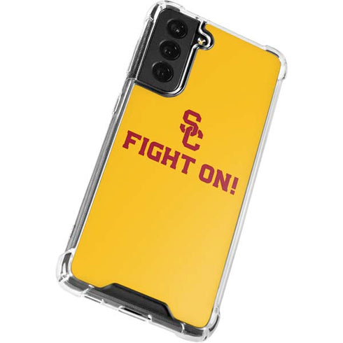 University of Southern California USC Fight On Gold Galaxy S21 FE Clear Case