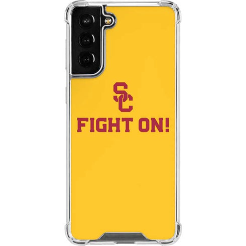 University of Southern California USC Fight On Gold Galaxy S22 Plus Clear Case