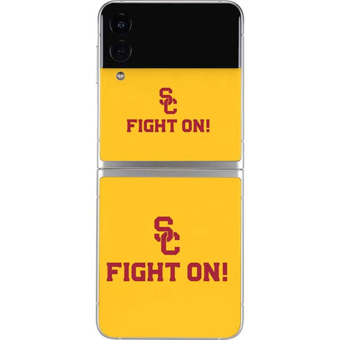 University of Southern California USC Fight On Gold Galaxy Z Flip4 5G Skin