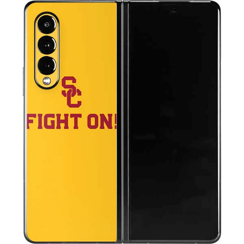 University of Southern California USC Fight On Gold Galaxy Z Fold3 5G Skin