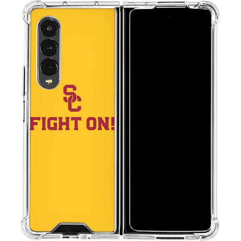University of Southern California USC Fight On Gold Galaxy Z Fold4 5G Clear Case
