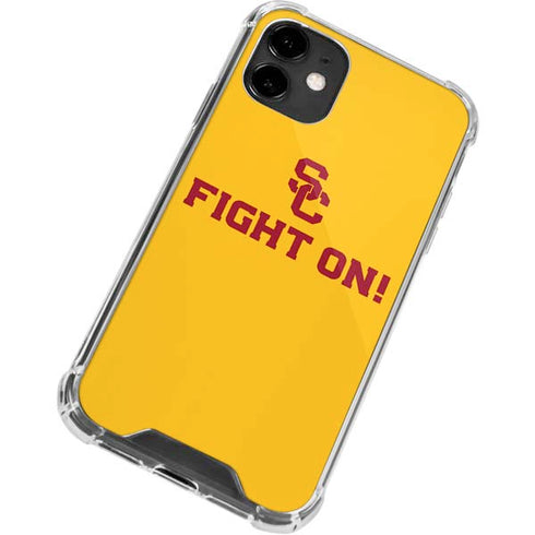 University of Southern California USC Fight On Gold iPhone 12 Clear Case