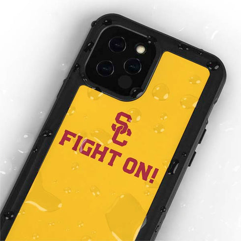 University of Southern California USC Fight On Gold iPhone 12 Pro Waterproof Case