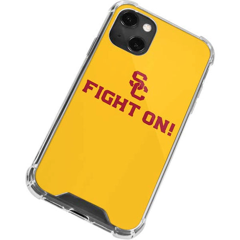 University of Southern California USC Fight On Gold iPhone 13 Mini Clear Case