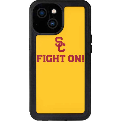 University of Southern California USC Fight On Gold iPhone 13 Mini Waterproof Case