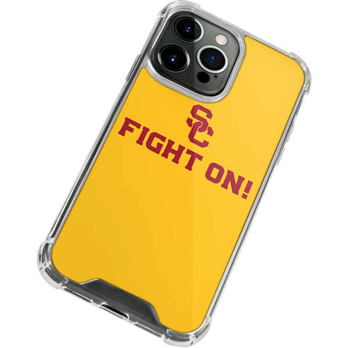 University of Southern California USC Fight On Gold iPhone 13 Pro Max Clear Case
