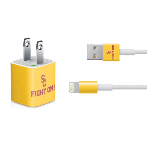 University of Southern California USC Fight On Gold iPhone Charger (5W USB) Skin