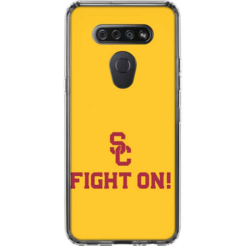 University of Southern California USC Fight On Gold LG K51/Q51 Clear Case