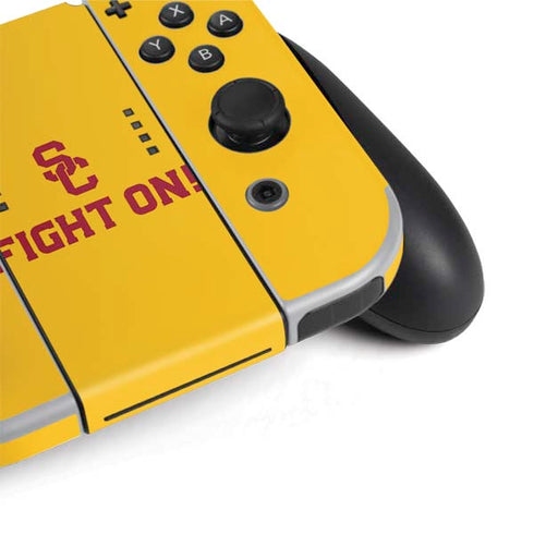 University of Southern California USC Fight On Gold Nintendo Switch OLED (2021) Skin